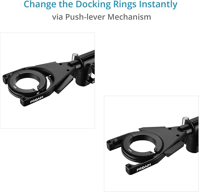 Proaim Ring Docking Bracket for Handheld Camera Stabilizers, Arm & Vest. Payload Capacity up to 25kg / 55.11lb. (ST-RGDB-01)