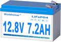 12V 7.2Ah LiFePO4 Battery, Lithium Battery with BMS, 3000+ Cycles, 92.16WH Deep Cycle Battery for Marine Battery, Car, RV, Golf Cart, Solar, Trolling Motor, Replace AGM/SLA
