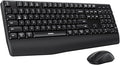 seenda Bluetooth Keyboard and Mouse, COE200 USB + Bluetooth Multi Device, Ergonomic Keyboard Mouse Set, Full-Size Wireless Combo Compatible for Mac OS/Windows PCs Computers Laptops MacBooks - Black