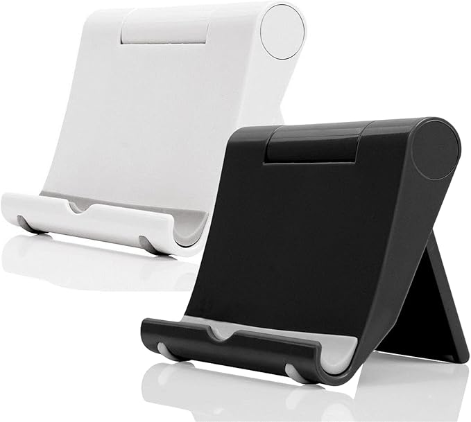 Adjustable Foldable Cell Phone Stand for Desk, Compatible with Most Smartphones and Tablets, Fits Devices up to 10 Pounds