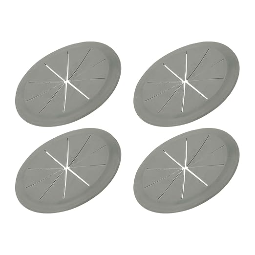 PATIKIL Desk Grommet 3-3/16", 4 Pcs Round Cable Grommet Cord Hole Cover with Adhesive Tape Flexible Table Wire Organizer for Office Home Table Countertop, Gray