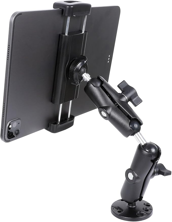 Dual Extension Double Socket Arm with 1" Double Ball Adapter Compatible with RAM B Size Mount and Other 1 inch Industry Standard Device, 360° Rotation Rod for Bike, Truck, Car (8.27" Length)
