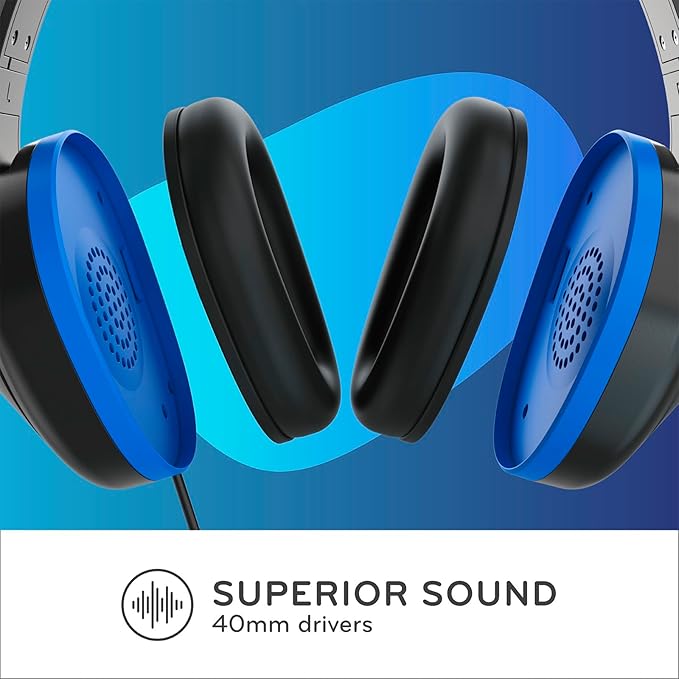 ThinkWrite Technologies TWT Audio REVO with Stealth Release™ TW320, Premium Wired Over-Ear Headset with USB-A Plug, Noise Reducing Headset with Mic Boom
