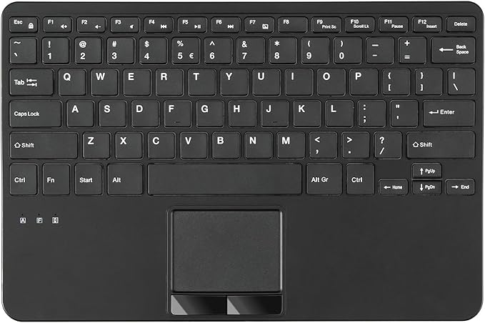 Perixx PERIBOARD-725 Wireless Keyboard with Touchpad - Multi-Device Connection with 2.4G and Bluetooth - Silent Scissor Keys - 11.18x7.17x1.1 Inches Dimension - US English