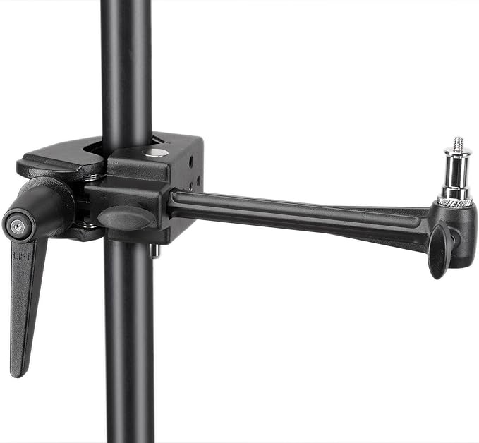 PHOCUS 6" Super Clamp Extension Arm with Universal Adapter Spigot for Mounting Photo Studio Light, Strobe, LED Light or Camera