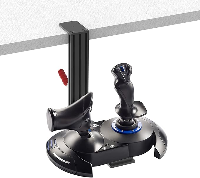 Hikig Desk Mount for Joystick and HOTAS - Compatible With Logitech X52/X52 Pro/X56/X56 Rhino, Thrustmaster T. Flight/T.16000M FCS/TCA Officer Pack Airbus Edition, VKB - 2 Pack