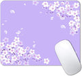 IMAYONDIA Cute Purple Mouse Pad, Floral Flowers Mouse Pad, Sakura Cherry Blossom Mousepad, Japanese Aesthetic Desk Decor, Anti Slip Rubber Base Mice pad for Computer Office Girl, 9.5 x 7.9 Inch