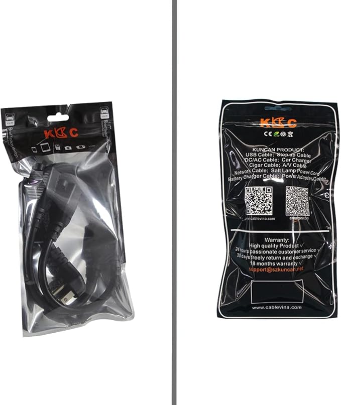 Power Cord Extension Y Splitter - 1 to 2 Way Outlet Adapter NEMA 5-15P 90-Degree Flat Plug to 2 X NEMA 5-15R with SJT 16AWG 3-Prong Cable Wire Extender Space Saver for Kitchen Home Office