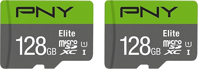 PNY 128GB & 32GB Elite Class 10 U1 microSDXC & microSDHC Flash Memory Card - 100MB/s, Full HD