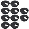 10 Pcs Desk Grommet 2" / 50 mm, Desk Cord Hole Cover, Cable Grommet ABS Plastic, Desk Hole Grommet for Home & Office Pc, Detachable Cable Cord Organizer-Black