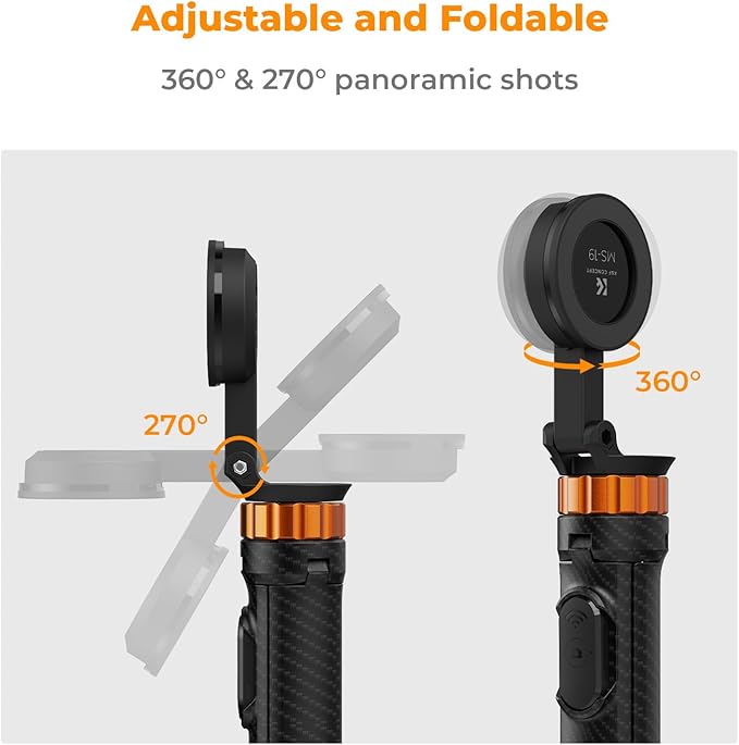 K&F Concept 63'' Magnetic Selfie Stick Tripod for iPhone, Lightweight Cellphone Stand with Wireless Remote, Compatible with iPhone 16 Pro Max/15/14/13/12 Series and All Phones