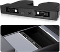 USB Hub for Tesla Model Y Juniper 2025 2026 Model 3 Highland 2024 2025 with Sunken Design, 117W Dual Type-C Retractable Cables 4 in 1 Multi Port Fast Charger Docking Station fit Center Console