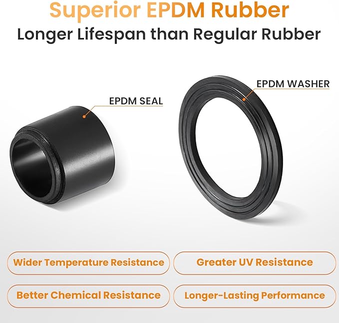 QILIPSU 50pcs 3/8" NPT Cable Gland Waterproof IP68 Nylon Cable Pass Through Cord Grip Connector Strain Relief Wire Grommet