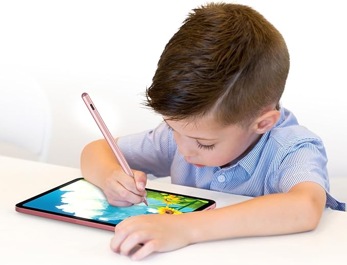 Stylus Pen for iOS&Android Touch Screens, Active Pencil for Samsung, Smart Digital Stylus Pens for Lenovo/Huawei/Vivo/Mi Tablets, iPhone/Google Pixel Smart Phones Drawing&Writing (Rose Gold)