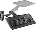 Wall Mount Keyboard Tray- Keyboard and Mouse Stand & Monitor Mount Arm,Height Adjustable Typing Platform Holds up to 26.4 lbs,Black