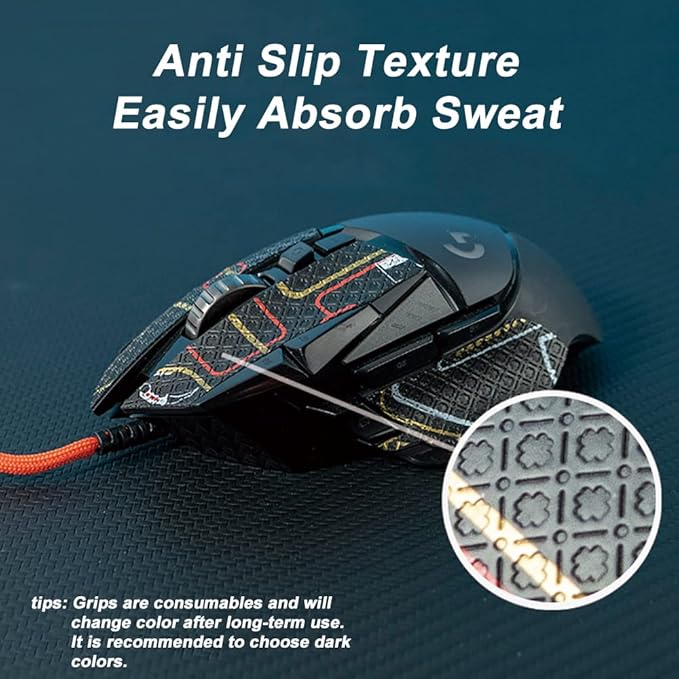 Grip Tape for Lamzu Atlantis Maya - Anti-Slip,Enhanced Control, Sweat Resistance,Improves FPS Gaming Grip & Mouse Protection [Pre-Cut] Printsteam Cyan 0.5mm