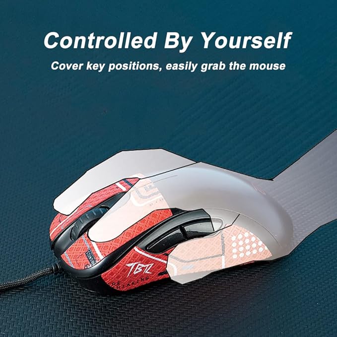 Grip Tape for Lamzu Atlantis Maya - Anti-Slip,Enhanced Control, Sweat Resistance,Improves FPS Gaming Grip & Mouse Protection [Pre-Cut] CS Blue 0.3mm