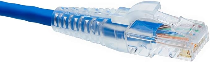 trueCABLE RJ45 Strain Relief Boots, Large 5.5 to 7.0mm Cut-to-Fit PVC Plug Cover, Transparent, 100 Pieces