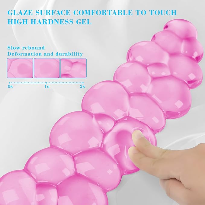 Gel Cloud Keyboard and Mouse Wrist Rest, Cute Wrist Support and Arm Support Keyboard Rest for Keyboard and Mouse Typing Pain Relief，Suitable for Office/Computer/Laptop/Gaming (Pink)