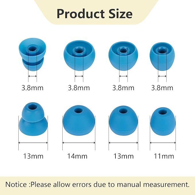 Ear Bud Covers Silicone Replacement Earbud Tips Compatible with Powerbeats Pro Beats Wireless Earphone Headphone Ear Tips 4 Pairs