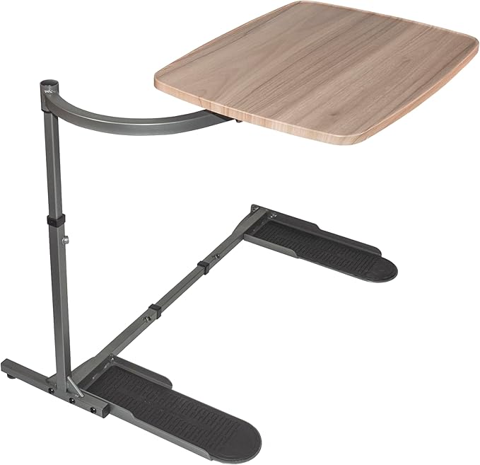 Stander Wonder Tray, Adjustable Swivel Table, Large Laptop Stand, Couch Desk, Side Tables & Gaming Bench, TV-Trays for Eating on Couches, Chairs, Recliners, Ash Gray