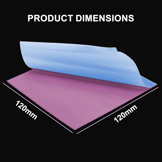 Maxtor Thermal Pad 16.8 W/mK,Thermal Pads for GPU/CPU/LED/Cooler,Excellent Heat Conduction，High Temperature Resistance (120 * 120 * 2.0mm（1pcs）)