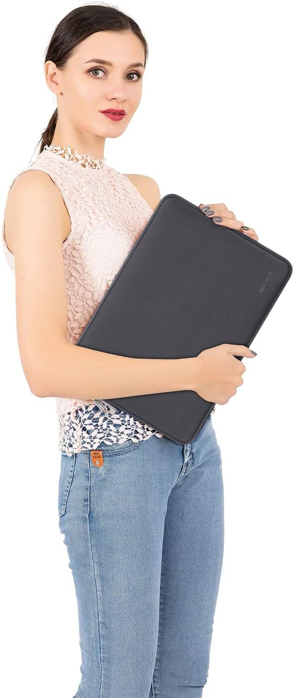 MOSISO Laptop Case 13.3 inch, 13-13.3 inch Laptop Sleeve Bag Compatible with MacBook Air/Pro 13 / Pro 14, HP Dell ASUS Lenovo Notebook, Neoprene Computer Sleeve Bag with Small Case, Space Gray