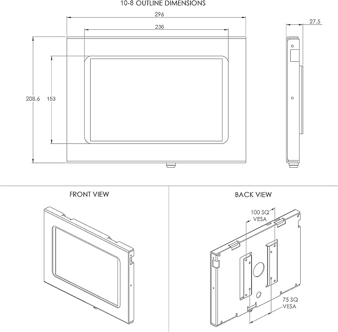 TABcare Locking Security Metal Case for Apple iPad Air 1/2 9.7" for Kiosk, POS, Store, Show Display (White, iPad Air 1/2 9.7)