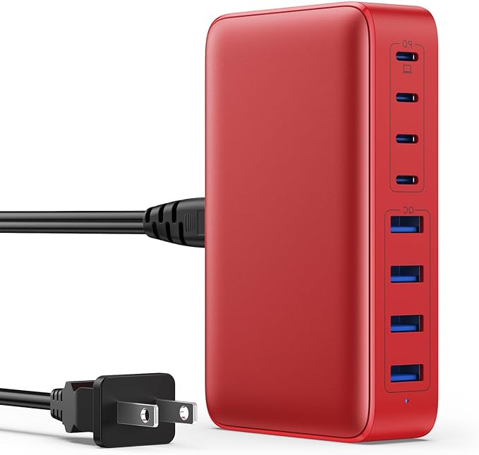 USB C Charger 200W USB C Charger Block,Upgraded GaN III 8-Port Fast Charging Station Hub,PD 65W Laptop Charging Adapter Compatible with MacBook Pro/Air,DELL,Steam Deck,iPhone 16/15/14,Galaxy S23/22