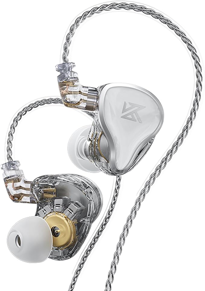 CCA KZ ZAS in Ear Monitor Headphones 16 Units 7BA 1DD Hybrid Drivers HiFi IEM Earphones High Clarity Wired Earbuds for Musicians Singers Audiophile Dj Drummers