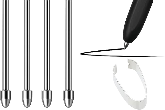 No Worn Out Titanium Alloy Metal Remarkable 2 Pen Tips Replacement Compatible Nibs for Remarkable 2 1 Marker Plus Pencil Kindle Scribe Basic & Premium Stylus Digital Pen Fine Tip, Smooth Ballpoint Nib