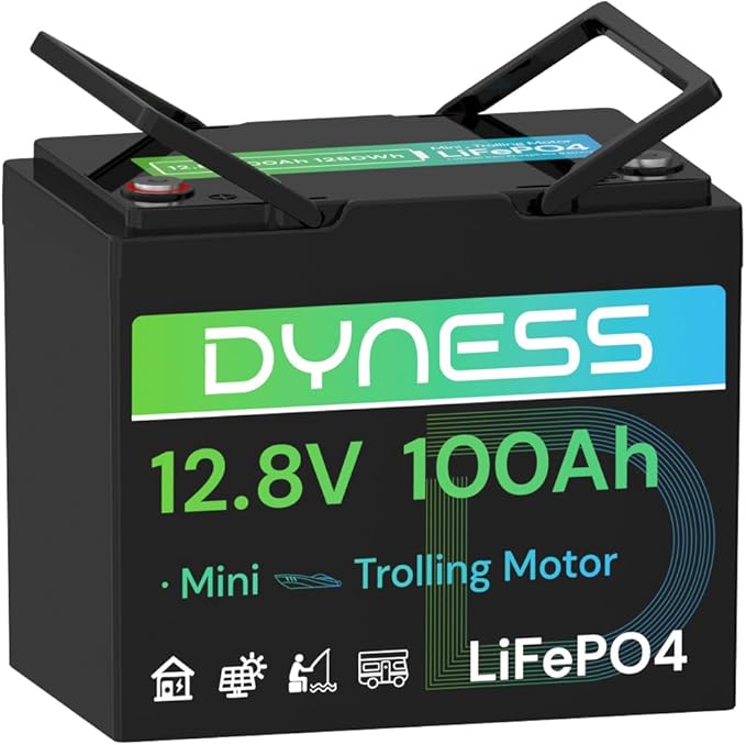 12V 100Ah Mini LiFePO4 Battery Group 24, 12.8V Lithium Battery with 100A BMS, Low-Temp Protection & 10 Years Lifespan for Trolling Motor, Marine, Boat, RVs, Solar Off-Grid, Golf Cart