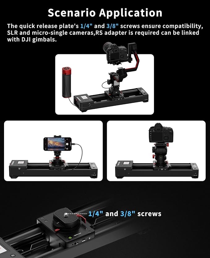 IFOOTAGE Shark Slider Nano II-660 (26 inch) Motorized Camera Shark Slider,Mobile APP/IPS Touch Screen Control,360°Panoramic Shooting,Ultra-Silent,Load up to 7.7lbs