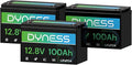 12V 100Ah LiFePO4 Lithium Battery (3 Pack) BCI Group 31 with Low-Temp Protection, A+ Grade Cell Built-in 100A BMS, 12 Volt Lithium Battery Perfect for RV, Solar System, Off-Grid, Home Energy