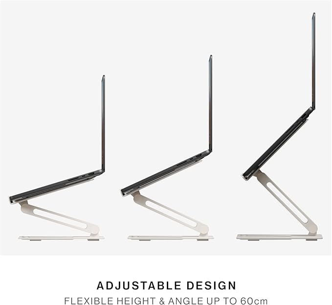 Native Union Desk Laptop Stand – Height Adjustable Ergonomic Computer Stand – Compatible with MacBook Air/Pro, iPad, Dell, HP, Lenovo, Microsoft Surface & Laptops & Tablets Up to 5kg (Black)