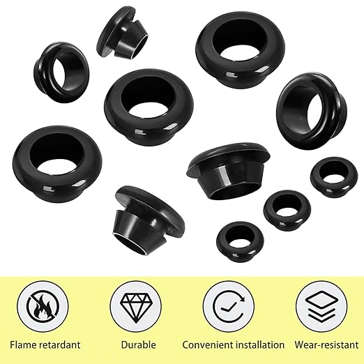 Qrity 20 PCS Rubber Grommets Cable Railing, Car Grommet, Cable Railing Protective Sleeves for Metal Posts, ID 18mm Mount Dia 22mm