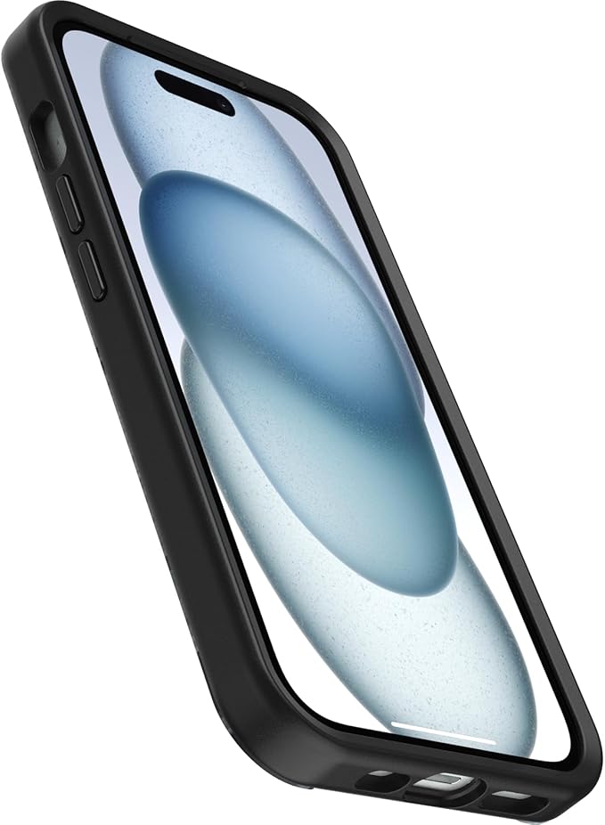 OtterBox iPhone 16e, 15, 14, & 13 Symmetry Series Case - Burnout Sky (Black), Snaps to MagSafe, Ultra-Sleek, Raised Edges Protect Camera & Screen