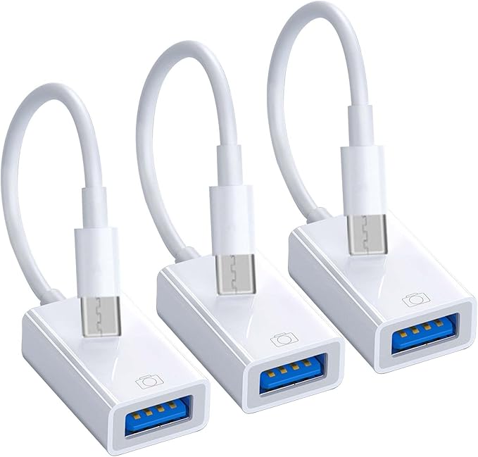 USB C to USB Adapter [3 Pack],Type-C OTG Cable, C Male to USB A Female Adapter Compatible with Laptops/Tablets/Phones ECT.