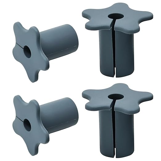 4pc Starlink Cable Grommet 5/8" Silicone Waterproof Wall Hole Pass Through Split Cable Bushings for TV Wire Ethernet Cord, Starlink Cable Routing Kit Accessories, 27.6mm/1.09" Ht, Grey