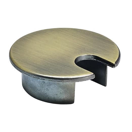 1 Pcs Desk Grommet 1-3/8" / 35 mm, Desk Cord Hole Cover, Cable Grommet Metal Zinc Alloy Materilal, Desk Hole Grommet for Home & Office Pc, Detachable Cable Cord Organizer-Bronze