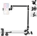 FIFIELD 22" Magic Arm with Super Clamp Overhead Camera Mount for Camera, 1/4” Threads Adjustable Desktop Stand Holder Compatible with Phone Microphone Webcam Action Camera Video Light
