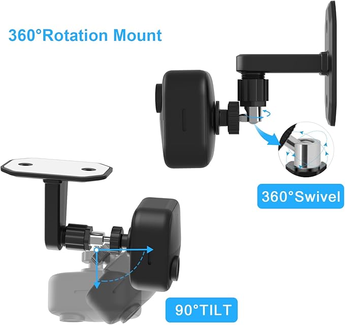 2 Pack 360 Degree Adjustable Mount for All-New Blink Outdoor (4th Gen, 3rd Gen) & Blink XT / XT2, Mini Camera Mounting Bracket, Wall Mount