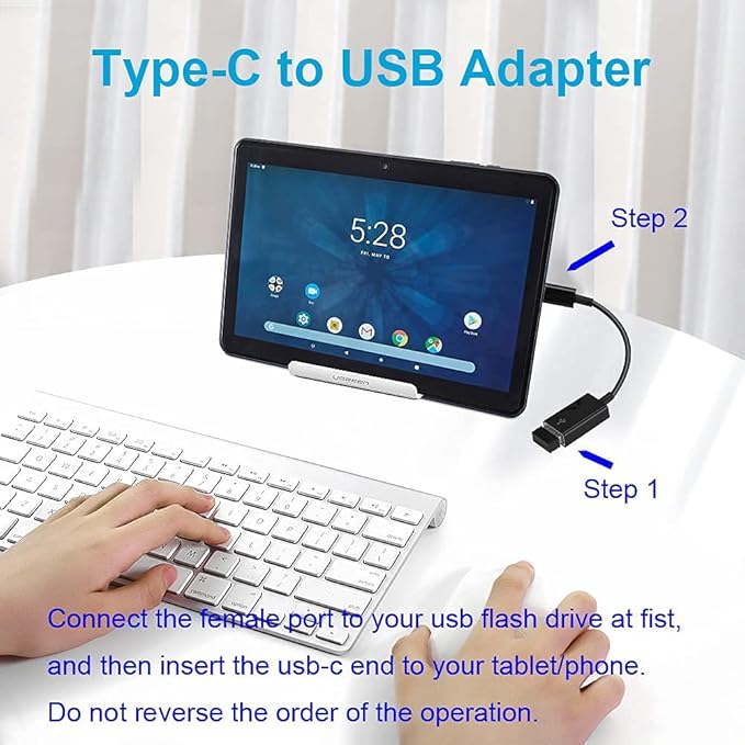 USB C to USB Adapter [2 Pack],Type-C OTG Cable Type C Male to USB A Female Usb to Usbc-c Adapter Compatible with Macbook Pro/Air iPad Pro 2022 2021 2020, Galaxy S23 S22 Ultra Note 10 S9 S8 (Black)
