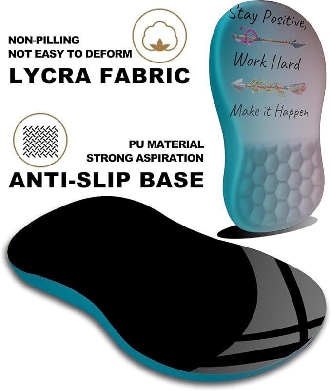Mouse Pad Wrist Support, Ergonomic Mouse Pad with Massage Dot, Comfortable Computer Mouse Pad for Laptop, Wrist Rest Pain Relief Mousepad with Non-Slip PU Base for Office & Home, 12 x 8 in