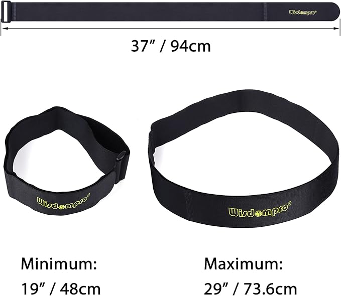 Extra Large 4 Pack 2 x 37 Inches Hook and Loop Strap, Reusable Fastening Cable Tie Down Straps by Wisdompro - Reusable, Durable Functional Cinch Cable Straps for Your Home, Office, Workspace
