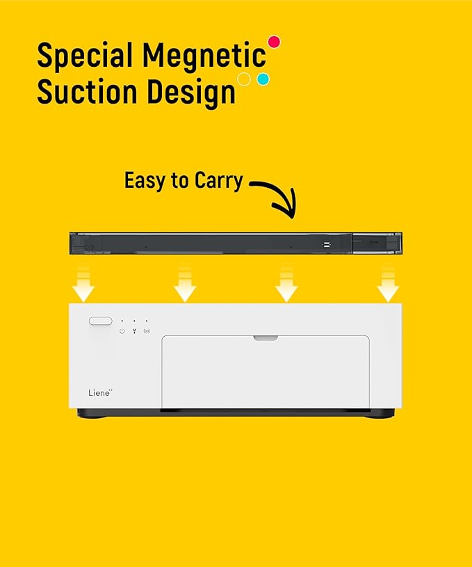 Liene 4x6'' Photo Printer, Wi-Fi Picture Printer, 20 Sheets, Full-Color Photo, Instant Phone Printer for iPhone, Android, Smartphone, Thermal dye Sublimation, Portable Photo Printer for Home Use
