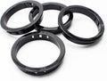 2-1/2"(63mm) Black Snap-in Knockout Insulating Bushing Grommets, Plastic Cable Hole Grommets for Wiring, Round Nylon Snap in Locking Electrical Wire Cord Hose & Tubing Bushings Grommets, 4pcs