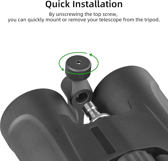 Binocular Tripod Adapter, Binocular Mount 1/4 Inch Threading Mount Aluminium (s1)