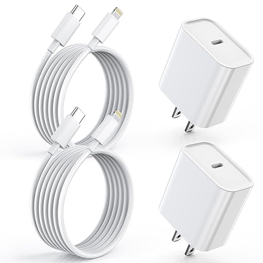 [Apple MFi Certified] Fast iPhone Charger,2Pack 20W USB C Wall Charger Block i Phone Charge Plug + Lightning Quick Charging Cable Cord for Apple iPhone 14/Pro/Pro Max/Plus/13/12/11/XS/XR/X/SE2022/iPad