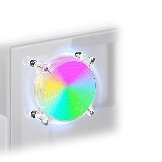 120mm 4.72" Small 5V USB RGB Fan with Magnetic Screws – Quiet LED PC Cooling Fan for Mini PC, Laptop, PS5, Xbox, TV Box, Cabinet, Server & Electronic Devices